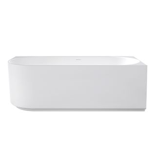 Attica Celine Right Corner 1700 Matte White Bath with Overflow