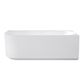 Attica Celine Right Corner 1700 Matte White Bath with Overflow