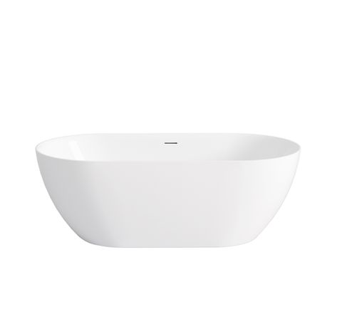 Attica Manolo 1300 Gloss White Bath with Overflow