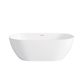 Attica Manolo 1300 Gloss White Bath with Overflow