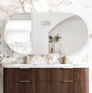 Bondi 1800x900 Sable Walnut Shaving Cabinet
