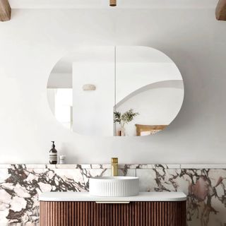 Bondi 900x600 Sable Walnut Shaving Cabinet