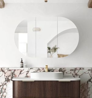 Bondi 1200x750 Sable Walnut Shaving Cabinet