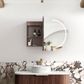LED Bondi 900x600 Sable Walnut Shaving Cabinet - Premium Edition