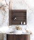 LED Archie 900x600 Sable Walnut Shaving Cabinet - Premium Edition