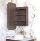 LED Newport 900x450 Sable Walnut Shaving Cabinet - Premium Edition