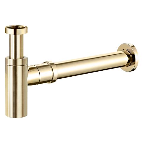 Bottle Trap Round Brushed Gold 32/40mm Waste, 40mm Connection