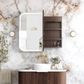 LED Newport 900(W)x750(H) Sable Walnut Shaving Cabinet - Premium Edition