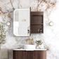 LED Newport 900(W)x750(H) Sable Walnut Shaving Cabinet - Premium Edition