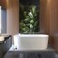Attica Noosa Fluted 1500 Gloss White Bath with Overflow