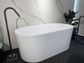 Attica Noosa Fluted 1500 Gloss White Bath with Overflow