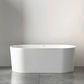Attica Noosa Fluted 1500 Gloss White Bath with Overflow