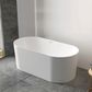 Attica Noosa Fluted 1500 Gloss White Bath with Overflow