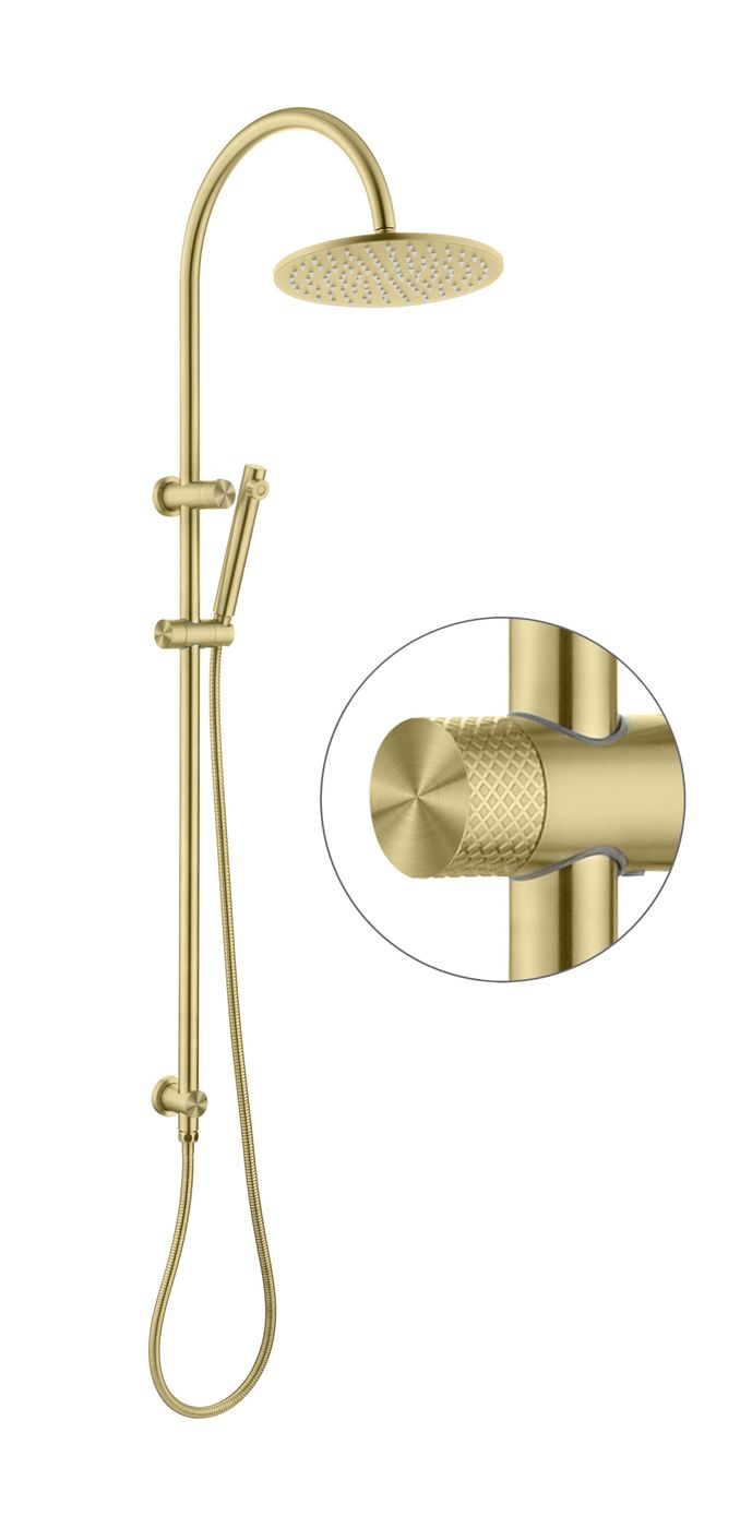 Celine Twin Shower Combo Brushed Gold