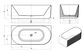 Attica Havana Left Corner 1700 Gloss White Fluted Bath with Overflow
