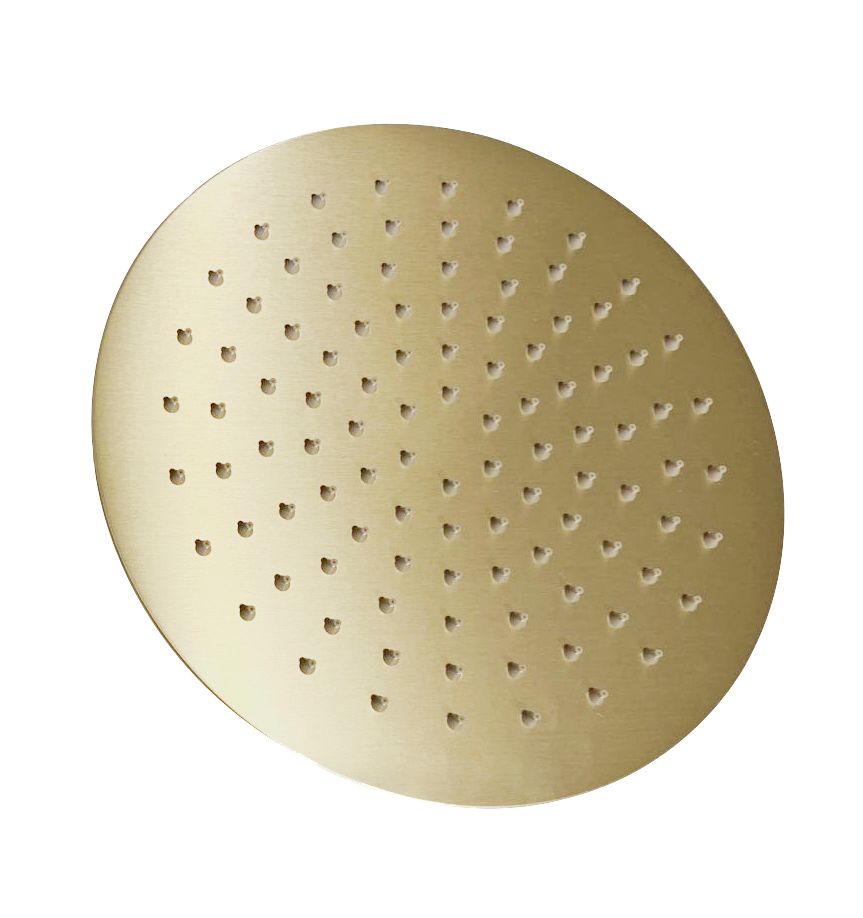 Pavia 250mm Argent Gold Shower Head Stainless Steel Round