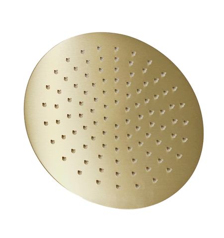 Pavia 250mm Argent Gold Shower Head Stainless Steel Round