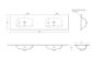 Chloe 1800x465 Silk Matte White Top with Basin