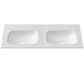 Chloe 1200x465 Silk Matte White Top with Double Basins
