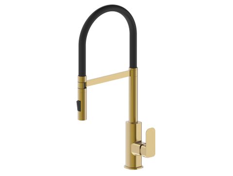 Oskar Pull Out Kitchen Mixer Argent Gold