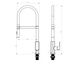 Oskar Pull Out Kitchen Mixer Argent Gold