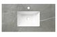 Rock Plate Stone 600x465x15 Amani Grey - with Undermount Basin - 12 O'clock Taphole