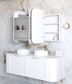 Newport 1500x750 White Shaving Cabinet