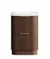 Havana 600mm Sable Walnut Fluted Floorstanding Curve Vanity with Square Basin Moulded Top