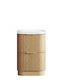 Havana 600mm Woodland Oak Fluted Floorstanding Curve Vanity with Square Basin Moulded Top