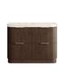 Havana 1200mm Sable Walnut Fluted Floorstanding Curve Vanity with Sand Dune Top