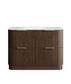 Havana 1200mm Sable Walnut Fluted Floorstanding Curve Vanity with Chloe Silk Top