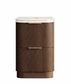 Havana 600mm Sable Walnut Fluted Floorstanding Curve Vanity with Sand Dune Top