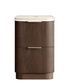 Havana 600mm Sable Walnut Fluted Floorstanding Curve Vanity with Sand Dune Top