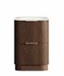 Havana 600mm Sable Walnut Fluted Floorstanding Curve Vanity with Chloe Silk Top