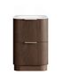 Havana 600mm Sable Walnut Fluted Floorstanding Curve Vanity with Chloe Silk Top