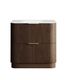 Havana 900mm Sable Walnut Fluted Floorstanding Curve Vanity with Chloe Silk Top