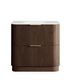 Havana 900mm Sable Walnut Fluted Floorstanding Curve Vanity with Chloe Silk Top
