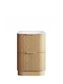 Havana 600mm Woodland Oak Fluted Floorstanding Curve Vanity with Chloe Silk Top