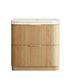 Havana 900mm Woodland Oak Fluted Floorstanding Curve Vanity with Sand Dune Top