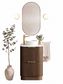 Havana 600mm Sable Walnut Fluted Floorstanding Curve Vanity with Pure White Top