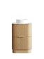 Havana 600mm Woodland Oak Fluted Floorstanding Curve Vanity with Cloudy Carrara Top