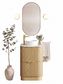 Havana 600mm Woodland Oak Fluted Floorstanding Curve Vanity with Cloudy Carrara Top