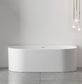 Attica Noosa Fluted 1700 Matte White BTW Multi-fit Bath with Overflow