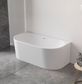 Attica Noosa Fluted 1700 Matte White BTW Multi-fit Bath with Overflow