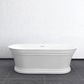 Hampton 1500x750x560 Matte White Bathtub with Overflow