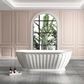 Attica Kensington 1700 Gloss White Bath with Overflow
