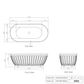 Attica Kensington 1700 Gloss White Bath with Overflow
