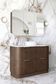 Havana Fluted 1200mm Sable Walnut Floorstanding Curve Vanity