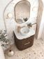 Havana Fluted 600mm Sable Walnut Floorstanding Curve Vanity
