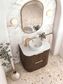 Havana Fluted 750mm Sable Walnut Floorstanding Curve Vanity
